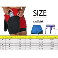 Men Sport Shorts Sportswear Double