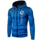 Casual Men's Hoodies Printing Daily Zipper Jacket Outdoors Sports Jogging Mens Clothing Autumn Winter Round Dot Sweatshirts Coat