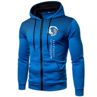 Casual Men's Hoodies Printing Daily Zipper Jacket Outdoors Sports Jogging Mens Clothing Autumn Winter Round Dot Sweatshirts Coat