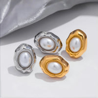 18K Gold Plated Stainless Steel with Gemstone