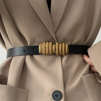 Fashion Female Elastic Belt Thin Waist Strap Circle Belt for Women Skirt Coat Sweater Leather Ladies Band Decoration Accessories