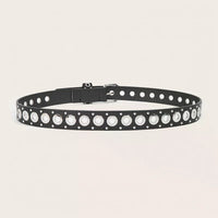Women's Belt Fashionable Rivet Thin Belt Personalized Needle Buckle Belt Street Trend Punk HipHop Style Belt