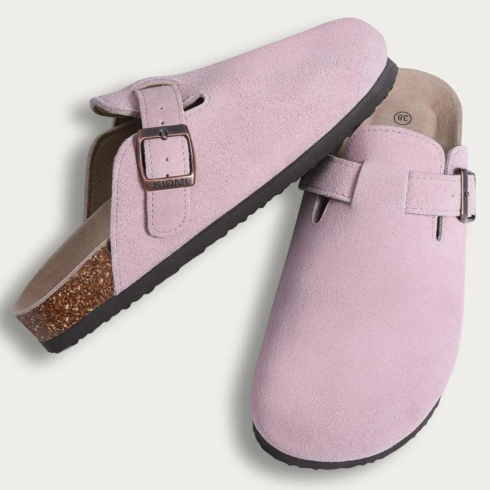 Soft Cork Crestar Genuine Suede Clogs for Women
