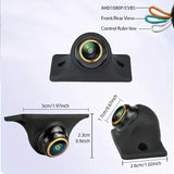 Car Camera AHD 1080P/CCD 360 Degree Rotating Fisheye Front/Side/Rear View Backup Camera for Car, Pickup, Truck, SUV, Van