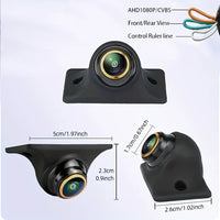 Car Camera AHD 1080P/CCD 360 Degree Rotating Fisheye Front/Side/Rear View Backup Camera for Car, Pickup, Truck, SUV, Van