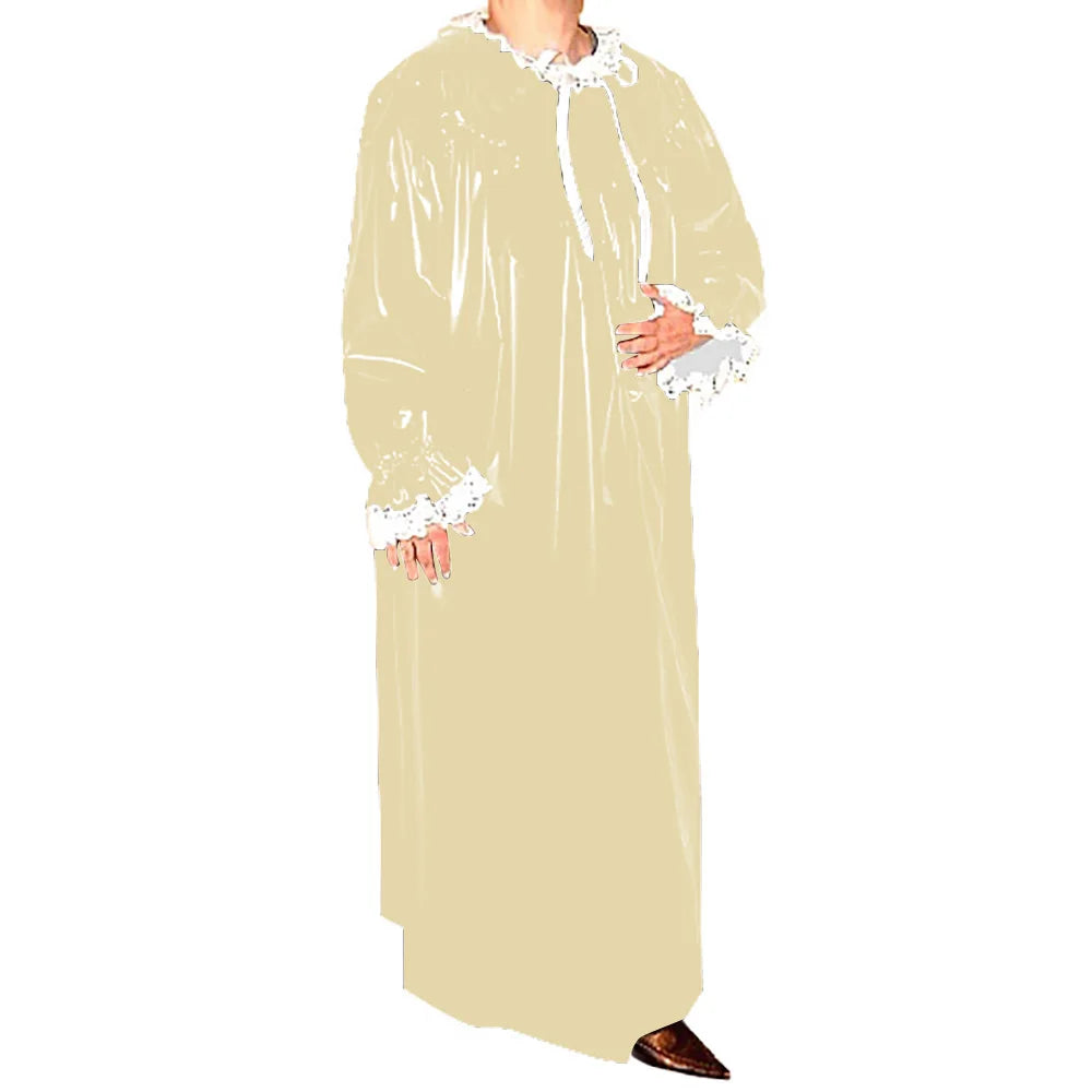 Casual PVC Latex Look Long Maxi Dress