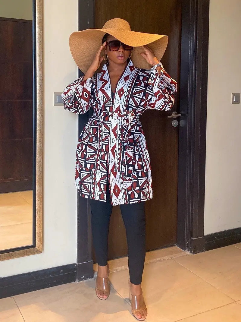 Traditional African Floral Print Rich Bazin Vestidos