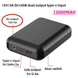 16000mAh Power Bank 7.4V 3A DC Output for Heating Clothing Air Conditioning Clothin,15000mAh DC+USB Output for Cooling Machine