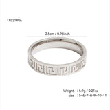 18K Gold, Great Wall Pattern, Four Leaf Flower, Cross Ring For Women
