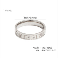 18K Gold, Great Wall Pattern, Four Leaf Flower, Cross Ring For Women