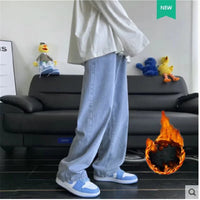 Thick Fleece Cross Waist Wide Leg Pants