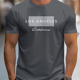 Los Angeles Graphic Printed Slim Fit Casual T-Shirt