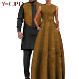African Dresses for Matching Couple Outfits for Party Vestidos Y23C067