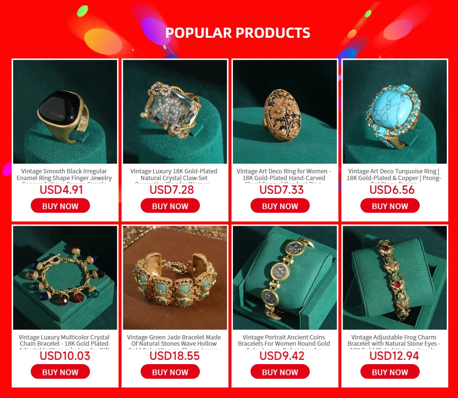 18K Gold-Plated Symmetrical Design Decorative Ring for Women