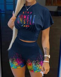 Women Short Sleeve Clothing Set