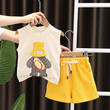 Casual Summer Baby Vest Shorts Sports Set