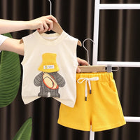Casual Summer Baby Vest Shorts Sports Set