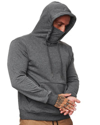 Men's Slim Hooded Sweatshirt with Mask