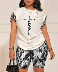 Fashionable Casual Sensible Printed Suit