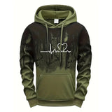 Mens Tracksuit Print Splash-ink Hooded Sweatshirts Streetwear Daily Casual Sports Jogging Mens Clothing Single Piece Tops Pants
