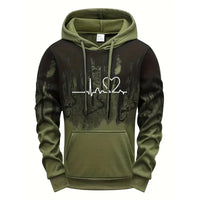 Mens Tracksuit Print Splash-ink Hooded Sweatshirts Streetwear Daily Casual Sports Jogging Mens Clothing Single Piece Tops Pants