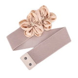 Women Fashion Floral Wide Elastic Belt Casual Trendy Waist Band Chic Ladies Dress Cummerbands Skirt Dress Coat Decor Accessories