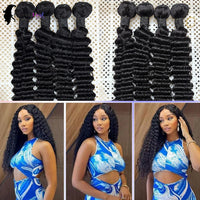 100% Natural Deep Curly Remy Peruvian Hair Bundles