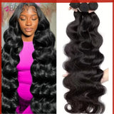 Long Brazilian Raw Body Wave Human Hair Extension