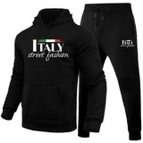 Mens Tracksuit Casual Printing Sweatshirt Sweatpants 2 Pcs Set Sports Jogging Mens Clothing Fashion Hoodies Sportswear Outfits