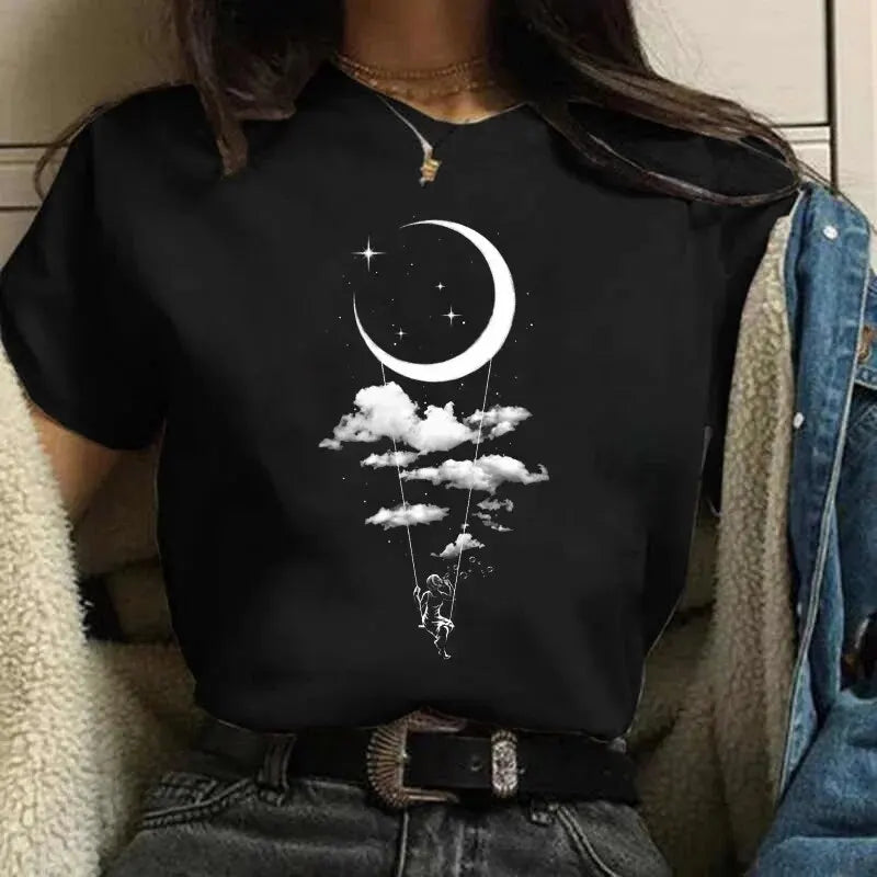 Moon Printed T-Shirt