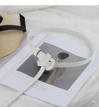 Thin Knotted Belts for Women Belt Lady Waist Band Soft Leather Waist Belt Solid Color Strap Dress Coat  Accessories Luxury