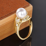 Huitan Gold Color Women Wedding Rings