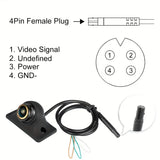 Car Camera AHD 1080P/CCD 360 Degree Rotating Fisheye Front/Side/Rear View Backup Camera for Car, Pickup, Truck, SUV, Van