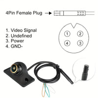 Car Camera AHD 1080P/CCD 360 Degree Rotating Fisheye Front/Side/Rear View Backup Camera for Car, Pickup, Truck, SUV, Van