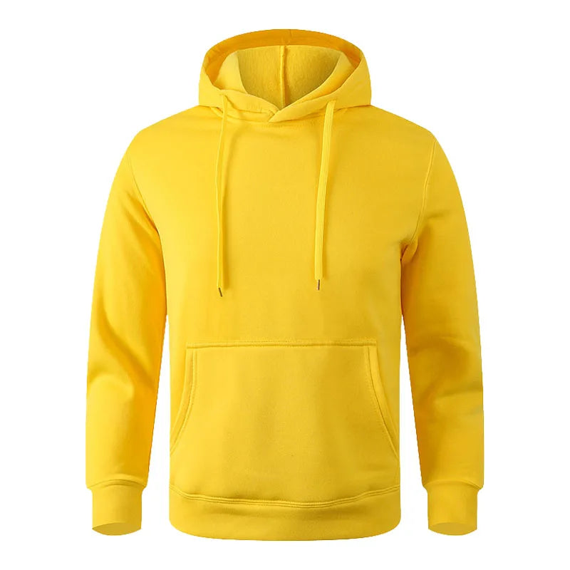 iCool Solid Color Versatile Men Hoodie
