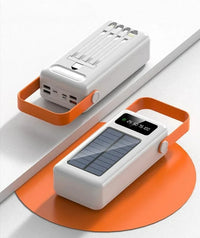 100000mAh Power Bank Large Capacity Built in 4 Cables Detachable Fast Charging Portable External Battery Powerbank for Xiaomi