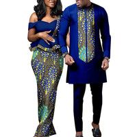 African Couple Dress Outfits Shirt and Pant for  Wedding