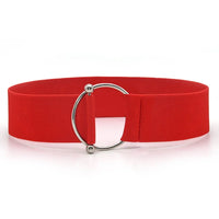 Belts for Women Simple Waist Elastic Ladies Band Round Buckle Decoration Coat Sweater Fashion Dress Waistband