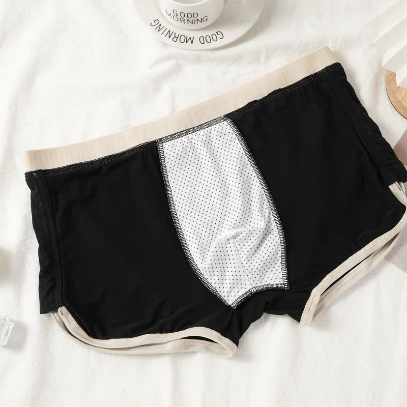 Men's Fashion Striped Boxer Shorts Underwear Sexy Panties Casual Male Boxers Homme U Convex Shorts Lingerie Underpants