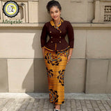 African Clothes for Women Double Breasted Blazer and High Waist Print Skirts 2 Piece Set Outfits Elegant Dashiki Outfits 2526070