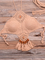 Crochet Bohemia Style Off Shoulder Bikini
