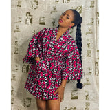 Traditional African Floral Print Rich Bazin Vestidos