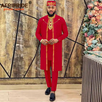 African Clothes for Men Agbada , Shirts, Pants, and  Hats 4 Piece Set - A2216013