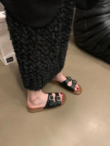 Casual Anti-Skid Flat Fabric Slides