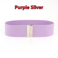 Fashion Women Elastic Band Wide Belts Simple Down Coat Waist Belt Female Buckle Black Strap Dress Decoration Accessories Ladies