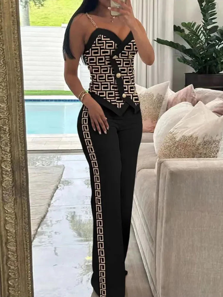 Summer Women Casual Pants Matching Suit