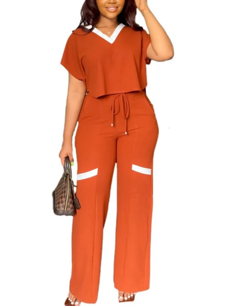 Women's Casual Elegant Short Sleeve Sports Suit