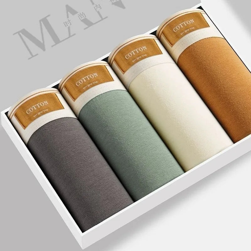 4 pcs Men Underwear Cotton Boxer