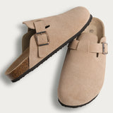 Soft Cork Crestar Genuine Suede Clogs for Women