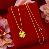 24K REAL gold necklace women's real gold